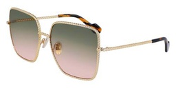 Lanvin LNV125S Sunglasses, 729 Gold/Gradient Green Peach, 60 Women's