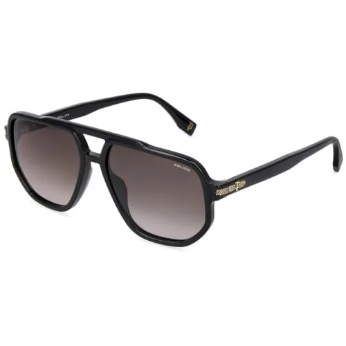 Police gafas de sol SPLV27 hexagonal, montura de Cellulose acetate