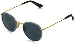 Ray-Ban Round Craft Gafas, Blue Denim, Oro, 50 Unisex Adulto