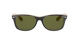 Ray-Ban 2132, Gafas de Sol Unisex, Multicolor (Black/Beige), 55 mm