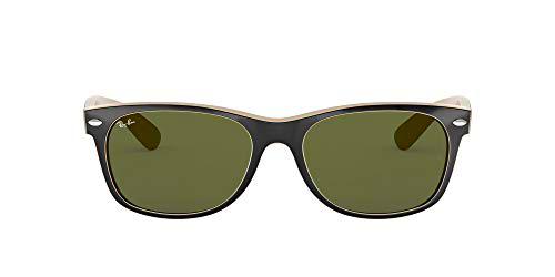 Ray-Ban 2132, Gafas de Sol Unisex, Multicolor (Black/Beige), 55 mm