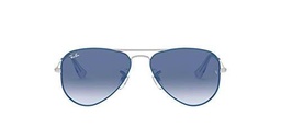 Ray-Ban JUNIOR 0RJ9506S Gafas de sol, Silver On Top Light Blue, 50 Unisex