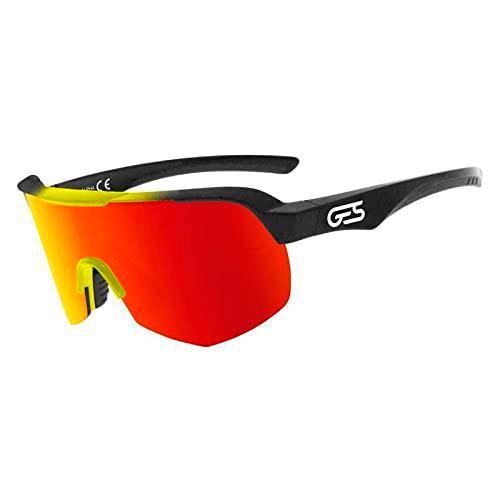 Ges Gafas Alpha Lente, Sport, Rojo/Amarillo (Multicolor)