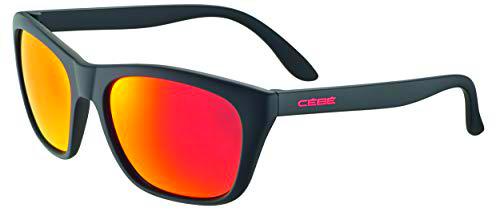 Cébé Cooper Gafas de Sol Juventud Unisex Soft Touch Black Red 10 < 12