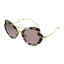 Miu Miu 0MU11RS UAH6X1 52 Gafas de Sol, Marrón (Lilac Havana/Purple Brown), Mujer
