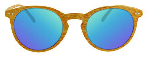 Calgary Gafas de sol polarizadas efecto madera - Certificado CE y protección UV400 CAT3 Hombre y Mujer, Madera