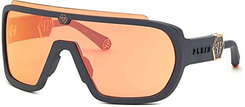 Philipp Plein SPP078 Gafas, Rubberized Grey, 99 para Hombre