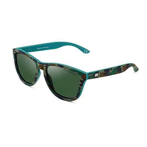 CLANDESTINE - Gafas de Sol Unisex - Modelo Model - Color Camuflaje y Azul