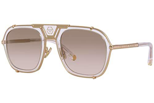 Philipp Plein SPP010M Gafas, Rose Gold, 55 para Hombre