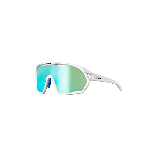 Eassun Paradiso Gafas, Color Montura-Blanco Mate, Color Lente-Azul Revo