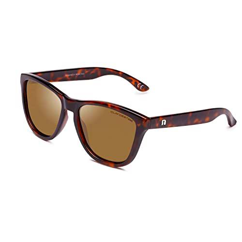CLANDESTINE - Gafas de Sol Unisex - Modelo Model - Color Marrón y Estampado Habana