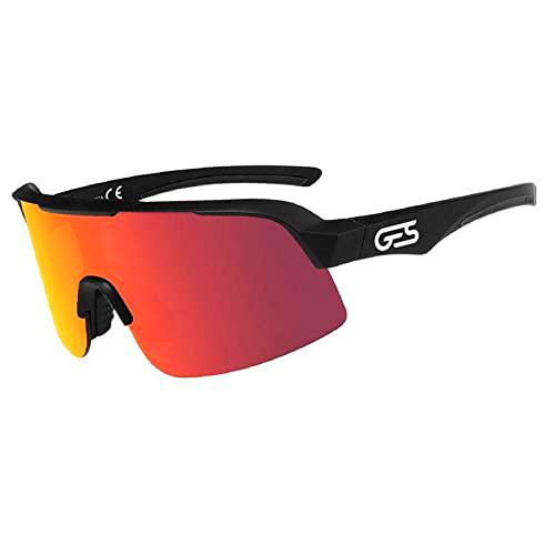 Ges Gafas Omega Lente, Sport, Rojo/Amarillo (Multicolor)