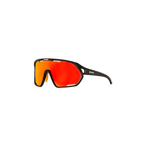 Eassun Paradiso Gafas, Color Montura-Negro Mate, Color Lente-Rojo Revo