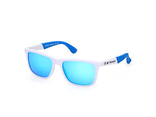 BMW Motorsport Gafas de Sol Bs0031, Color Blanco, 52 Hombres