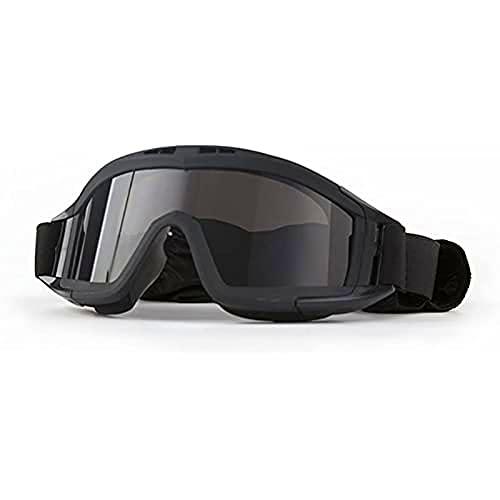 lopolike Gafas de sol de protección unisex, color negro y rojo