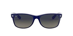Ray-Ban New Wayfarer, Gafas de Sol Unisex adulto, Multicolor (Blue and Transparent 605371), 55 mm