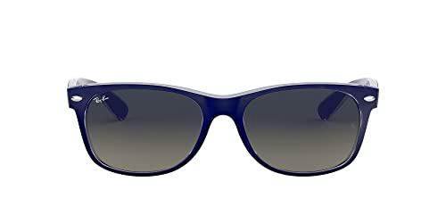Ray-Ban New Wayfarer, Gafas de Sol Unisex adulto, Multicolor (Blue and Transparent 605371), 55 mm