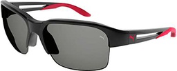PUMA PU0352S Gafas de Sol, Black-Black-Grey, 65 para Hombre
