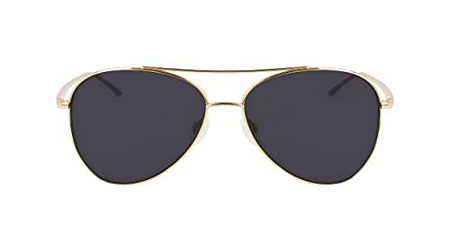 Donna Karan Do102s Sunglasses, 717 Gold Smoke, 57 Unisex