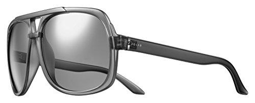 Solar Gaston Gafas de Sol Unisex, Color Gris/Negro