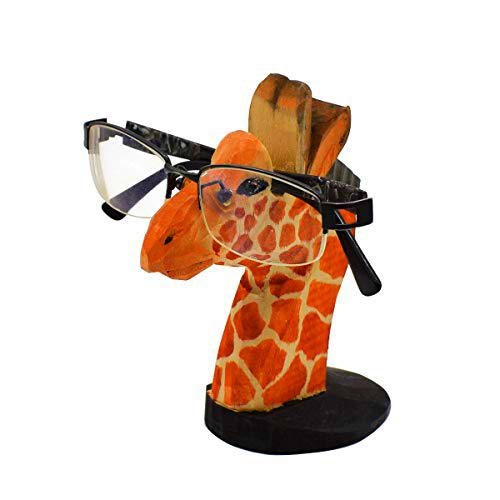 VIPbuy Soporte para Gafas De Sol Madera Ornamento Forma de Animales Tallada a Mano para Niño Mujer Hombres Novedad Regalo Decoración de la Oficina en Casa (Jirafa)