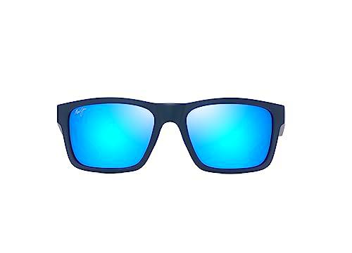 Maui Jim The Flats Gafas, Navy with Light Blue Interior &amp; Temple Tips
