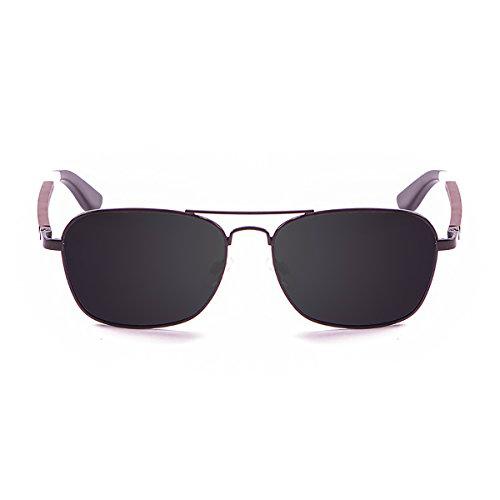 Paloalto Sunglasses Baja Gafas de Sol Unisex, Mate Black Metal/Wood