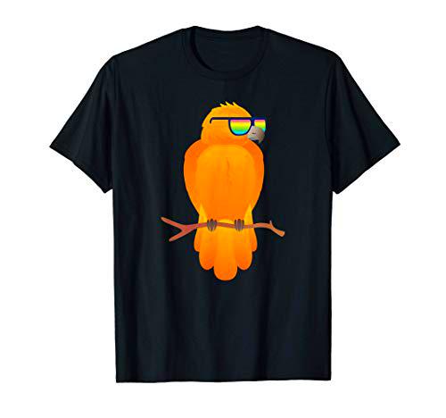 Un loro genial con gafas de sol de colores del arco iris Camiseta