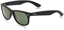 Ray-Ban 2132, Gafas de Sol Unisex, Multicolor (Black Rubber), 58 mm