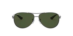 Ray-Ban - Gafas de sol Aviador RB8313 para hombre, Multicolor (Marco: Gunmetal / Gris / Verde