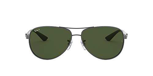Ray-Ban - Gafas de sol Aviador RB8313 para hombre, Multicolor (Marco: Gunmetal / Gris / Verde