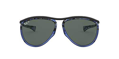 Ray-Ban Olympian Aviator Gafas, AZUL, 59 Unisex Adulto