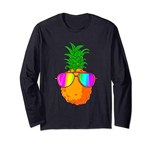 Piña Gafas De Sol Retro Vintage Tropical Hawaii Hawaiano Manga Larga