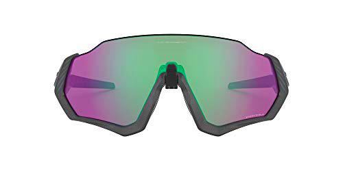 Oakley Flight Jacket Gafas, Plata, XL para Hombre