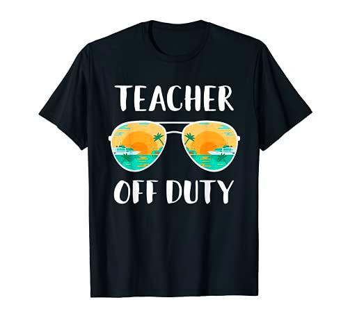 Gafas de sol Vintage Teacher Off Duty vacaciones en crucero Camiseta