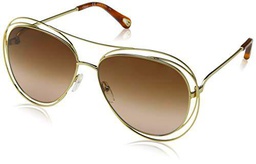 Chloé Ce134S 791 61 Gafas de sol, Gold/Havana/Brown Lens, Mujer