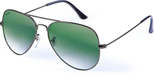 MSTRDS PureAv gafas de sol, Gris (gun/green 5156), Talla única (Talla del fabricante: One size) Unisex Adulto
