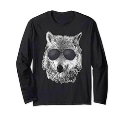 Wolf Boss - Gafas de sol negras - Tema de lobos Manga Larga