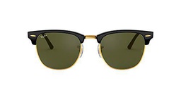 Ray-Ban Clubmaster - Gafas de sol para hombre, Multicolor (Marco: Negro/Gold