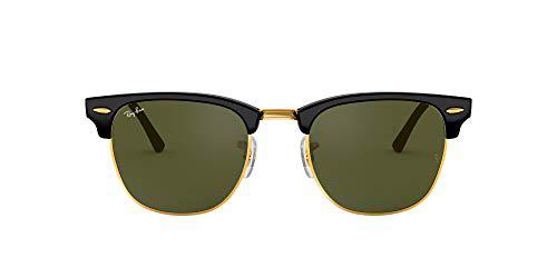 Ray-Ban Clubmaster - Gafas de sol para hombre, Multicolor (Marco: Negro/Gold
