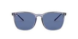 RAY-BAN 0RB4387 Gafas de sol, Transparente Blue, 56 para Hombre