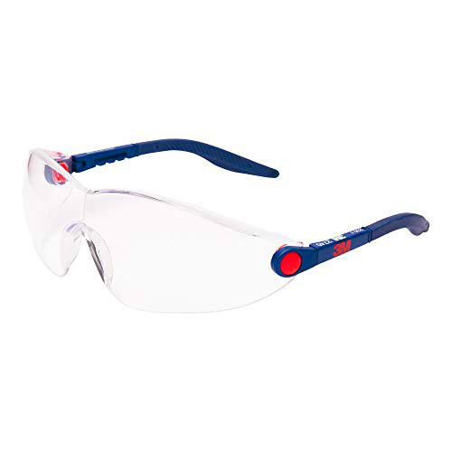 3M Comfort Serie 2740 Gafas de seguridad montura azul PC ocular incoloro recubrimiento AR-AE 1 gafa/bolsa