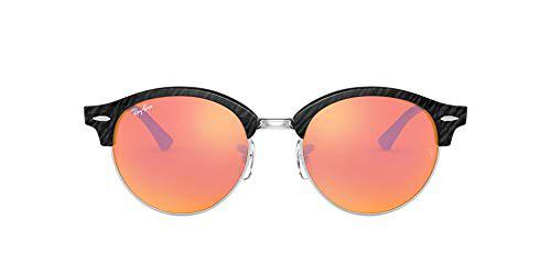 Ray-Ban Clubround Gafas de sol, Top Wrinkled Black On Black