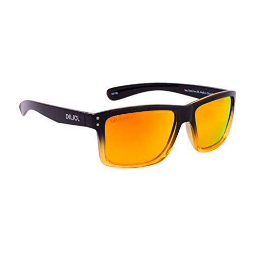 Del Sol DelSol Solize Sea Sand Sun - Cambia de color de negro y transparente a amarillo para unisex