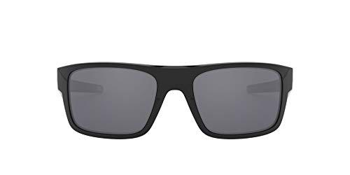 Oakley Drop Point Gafas de Sol, Hombre, Negro (Polished Black/Blackiridium), 61