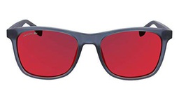Lacoste Gafas de sol L860SE para hombre, gris mate, 56/18/145