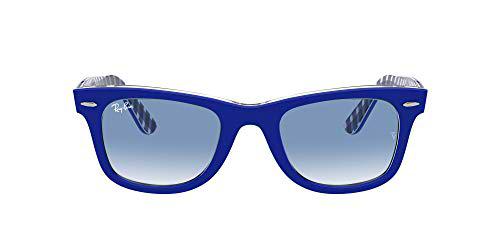 Ray-Ban 0RB2140 Gafas, Blue ON Vichy Blue/White, 54 Unisex