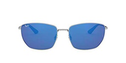Ray-Ban RB3653 Gafas, Plata, 60 Unisex Adulto