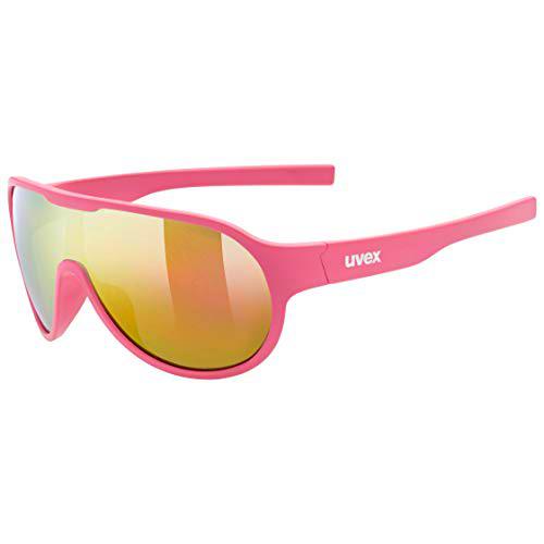 Uvex Sportstyle 512 Gafas de Sol, Unisex-Youth, Pink Mat/Mirror Red, One Size
