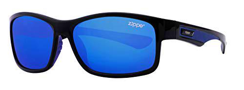 Zippo Gafas de sol deportivas para hombre, color negro